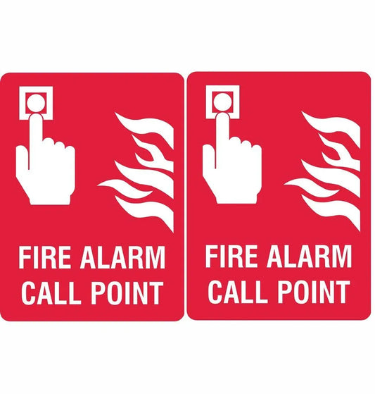 Fire Alarm Call Point Safety Sticker Pack of 10
