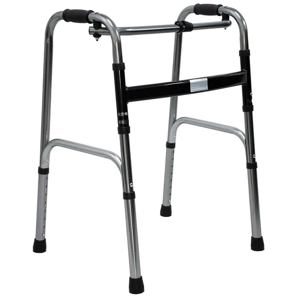 Lightweight folding adjustable standard walker with ergonomic grips and sturdy frame for mobility and stability