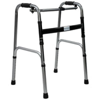 Lightweight folding adjustable standard walker with ergonomic grips and sturdy frame for mobility and stability