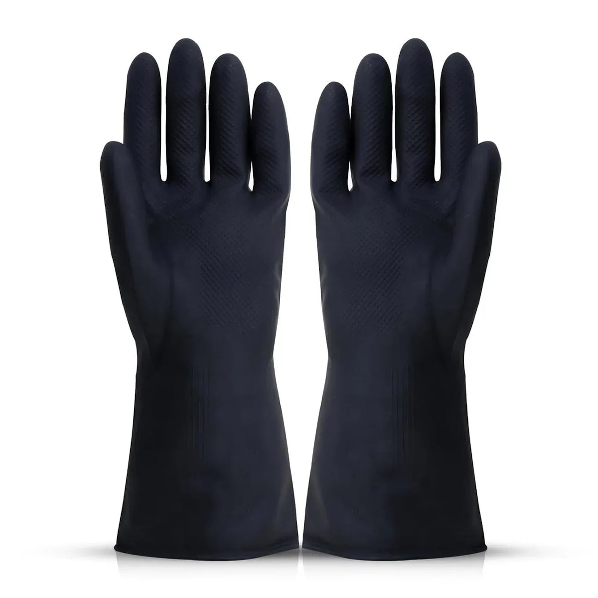 Heavy Duty Rubber Hand Gloves Black - Trustymall