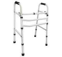 MS Double Bar Height Adjustable Folding Walker with ergonomic grips and non-slip rubber tips for improved mobility and