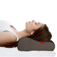 Ergonomic orthopaedic memory foam cervical pillow providing neck support for pain relief and proper spinal alignment.