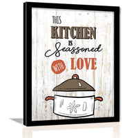 Kitchen Food Quotes Framed Wall Decor Poster
