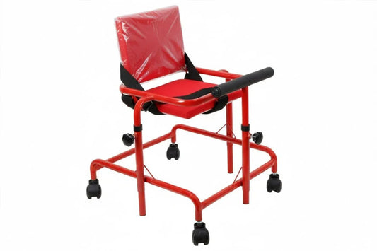 Cerebral Palsy Walker with Casters – Red Frame