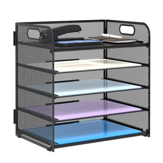 5 Layer Metal Mesh File Desk Organizer