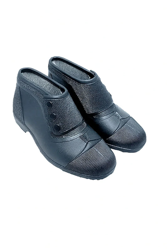 Black Slip-On Rubber Safety Shoes