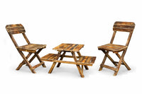 3-Piece Folding Wooden Garden Bistro Set