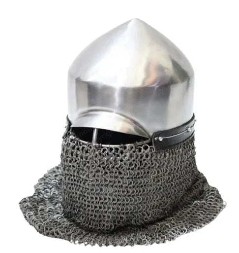 European bascinet helmet armor designed for Buhurt competitions, showcasing detailed craftsmanship