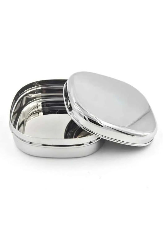 Sleek Square Stainless Steel Lunch Box 450ml