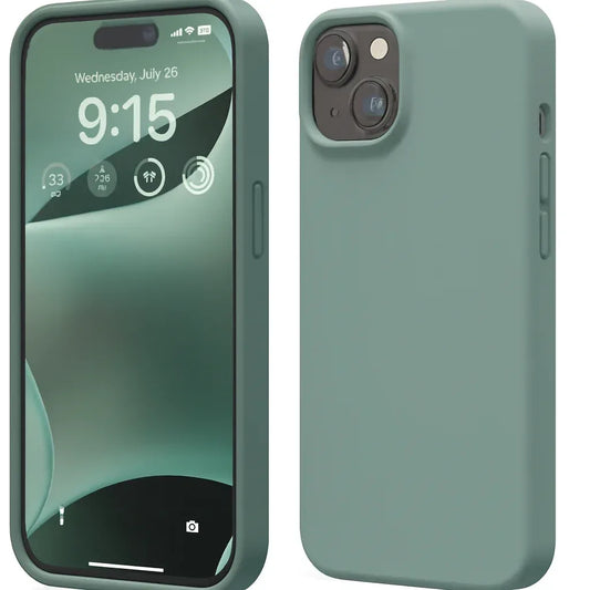 Silicone Case for iPhone 13/14-Dust Green