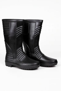 Black Ribbed Fire Protection Safety Boots