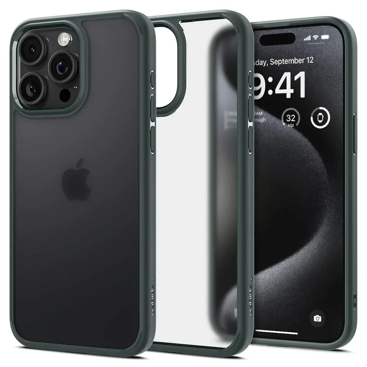 Back Cover Case Compatible with iPhone 15 Pro (Frost Green) - Trustymall