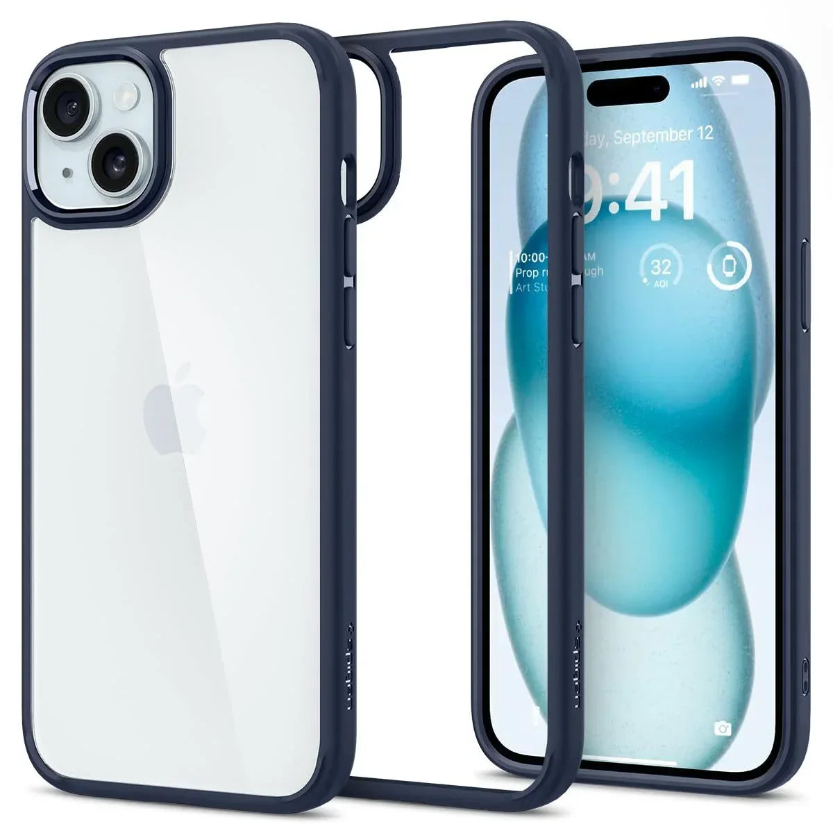 Back Cover Case Compatible with iPhone 15 (Navy Blue) - Trustymall