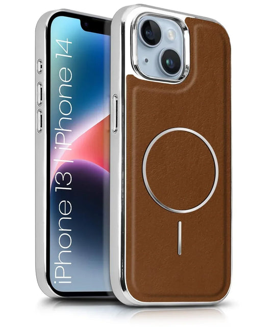 MagSafe Leather Back Case for iPhone 13 & 14
