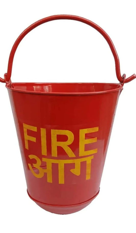 Iron Fire Safety Bucket 9L Ash Carrier Red
