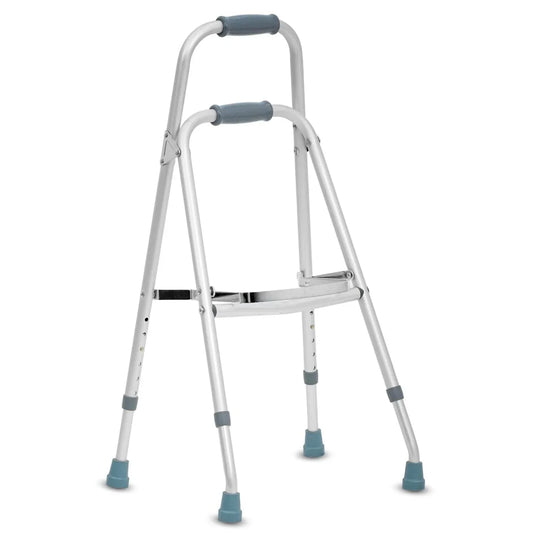 Adjustable Folding Hemi Walker Aluminum – Silver