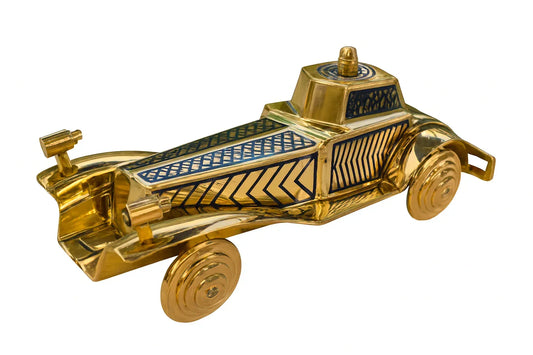 Altın Renkli Klasik Otomobil Sergileme Parçası – Kutulu Metal Dekoratif Model - D02