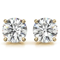 AGI Certified 4 CTW Lab Grown Diamond Stud Earrings in 14K White or
