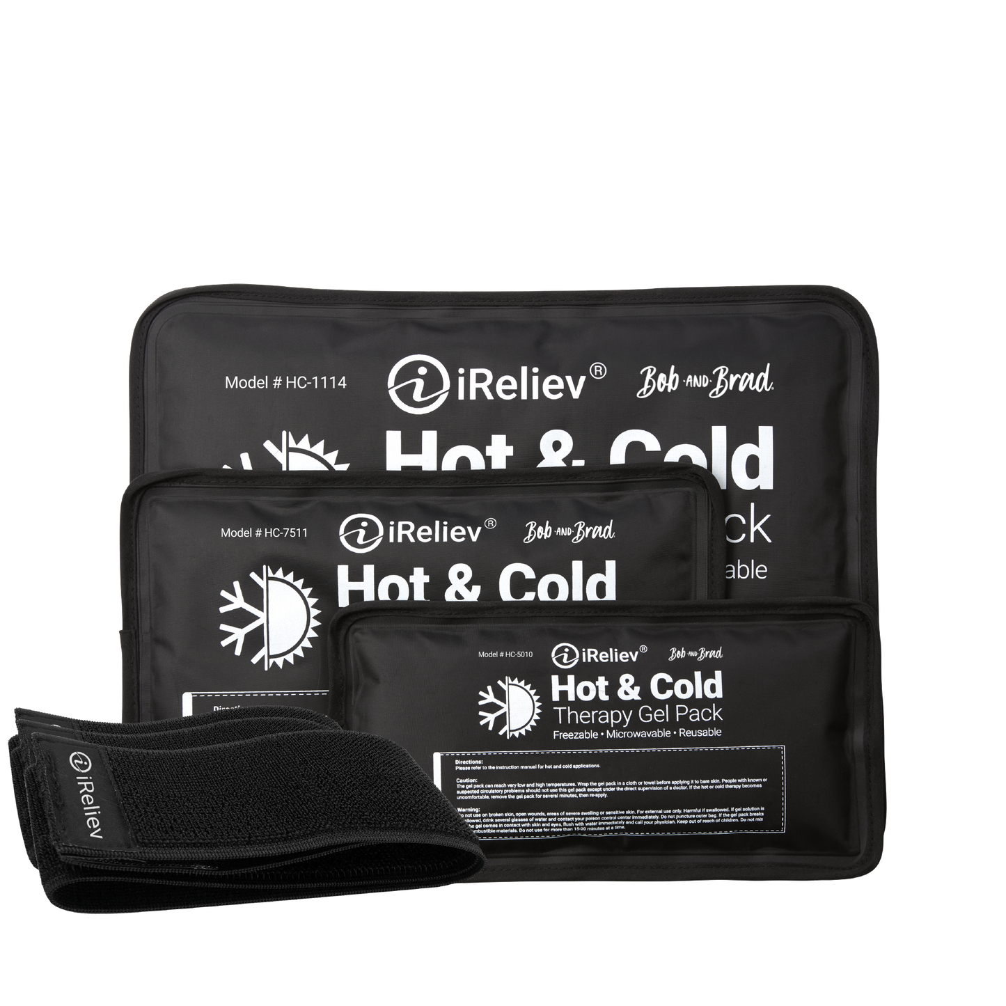 Premium Reusable Hot and Cold Therapy Gel Pack with Securement Straps