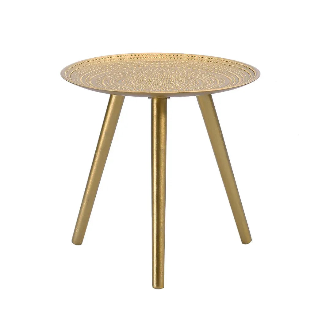 Close-up of antique coffee table side table showing smooth finish and storage drawer detail.