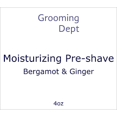 Grooming Dept Bergamot & Ginger Moisturizing Pre-Shave 4 Oz