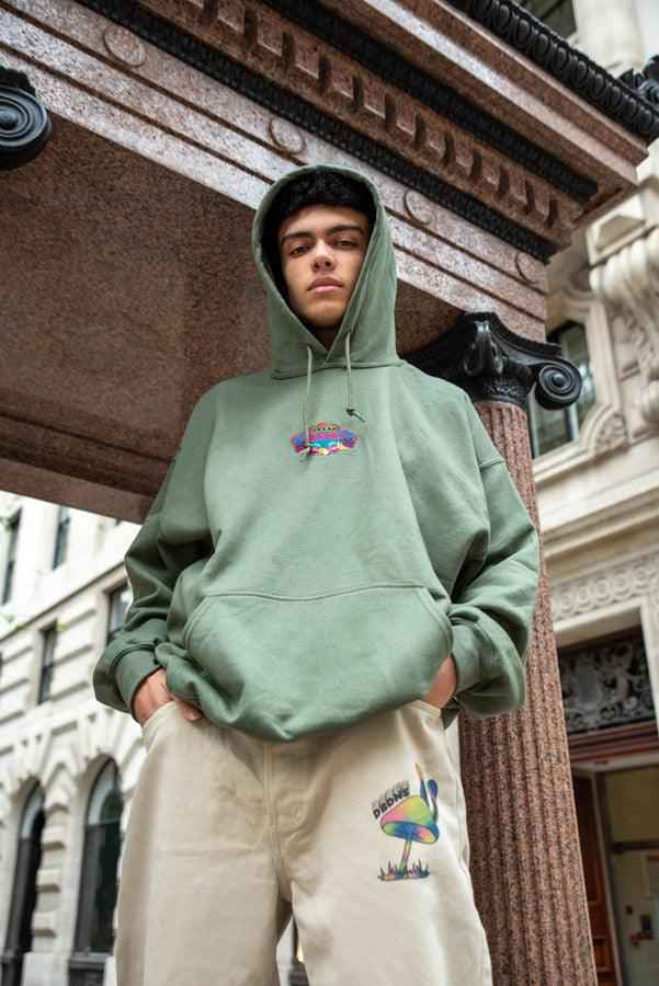 Green Hoodie With Dream Casino Embroidery