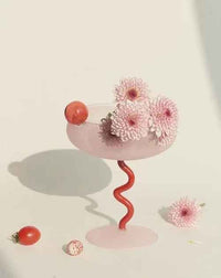 Jelly Bean Wine Glass - Whimsical Eclectic Dopamine Cocktail Coupe
