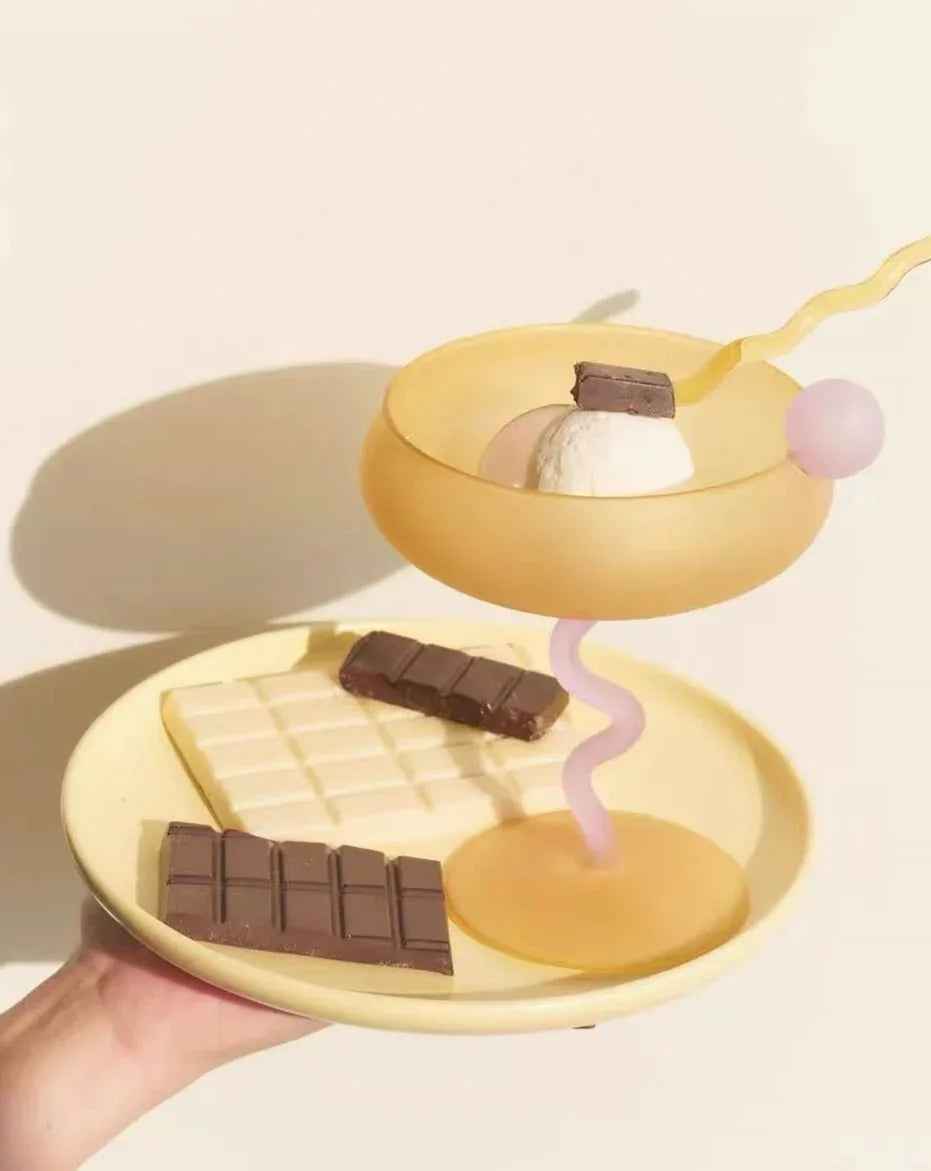 Jelly Bean Wine Glass - Whimsical Eclectic Dopamine Cocktail Coupe