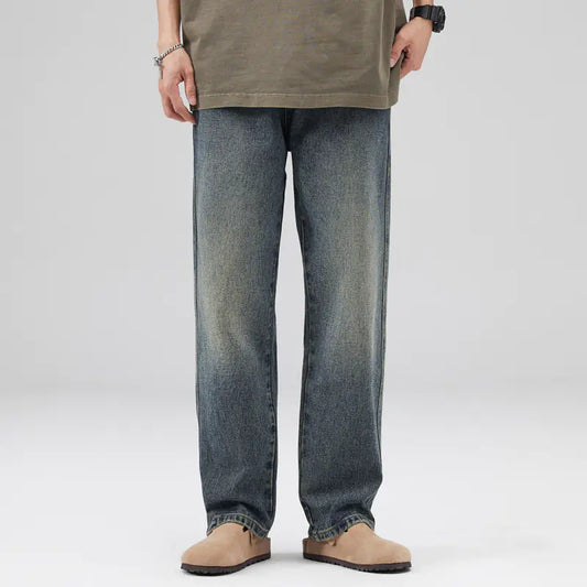 Men's Plus Size Loose Wide-Leg Straight Pants