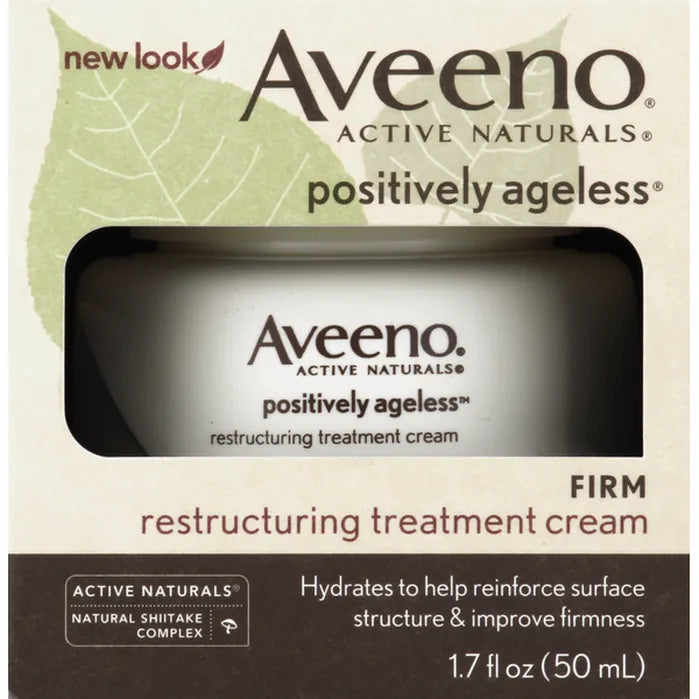 Aveeno Active Naturals Positively Ageless Restructuring Treatment Cream 1.7 Oz