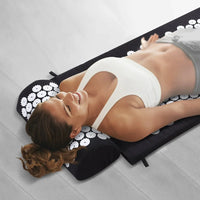 Acupressure Mat Yoga Massage Shakti Sit Lying Pain Stress Relax Black product image for TrustyMall.