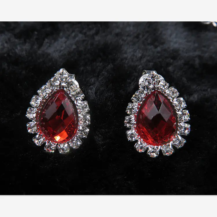 Colorful Bridal Jewelry Set with Necklace and Earrings