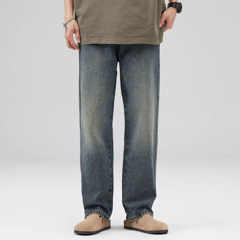 Men's Plus Size Loose Wide-Leg Straight Pants