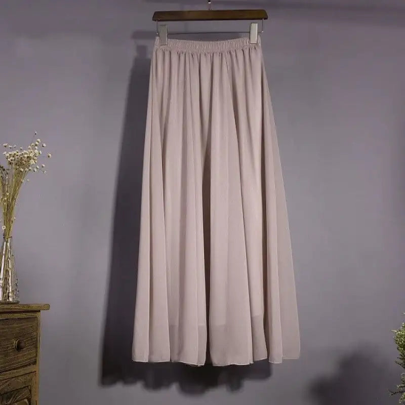 Half-Length Plus Size High Waist Chiffon Skirt