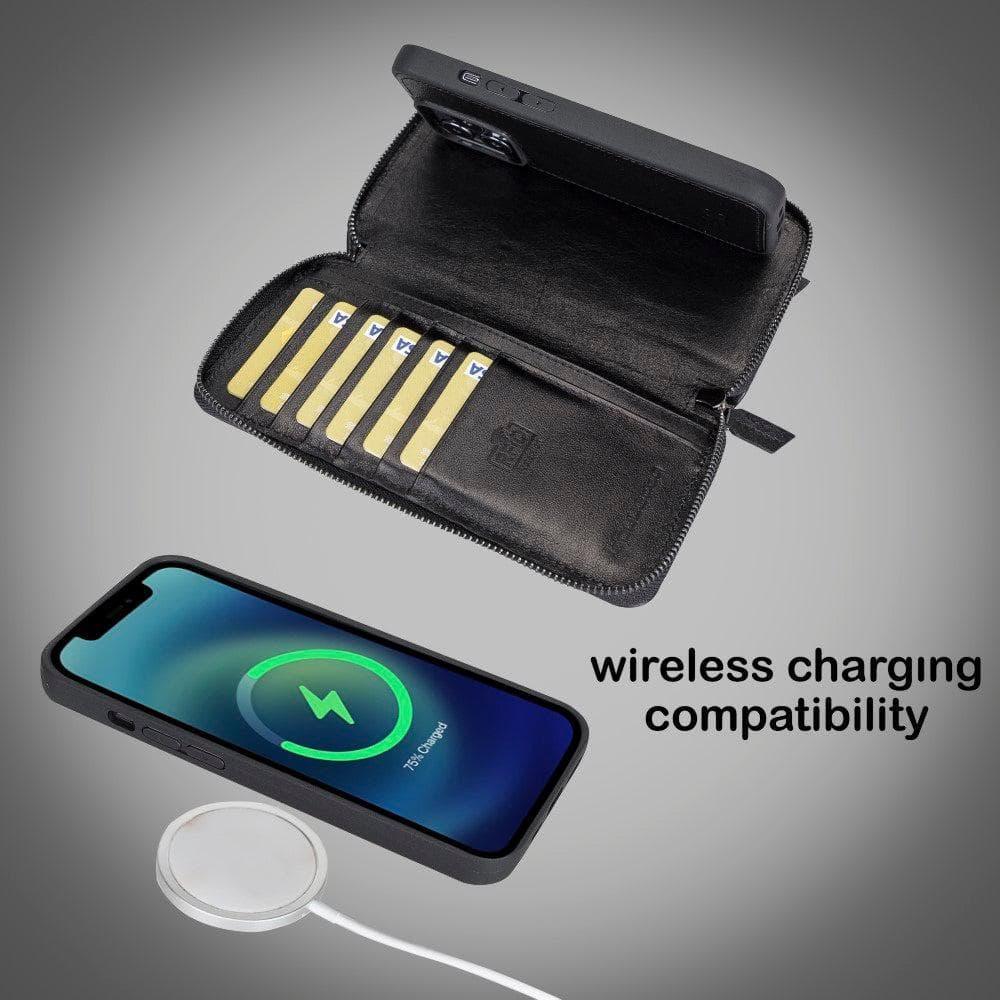 Detachable Leather Zipper Wallet Cases for Apple iPhone 13 Series - Trustymall