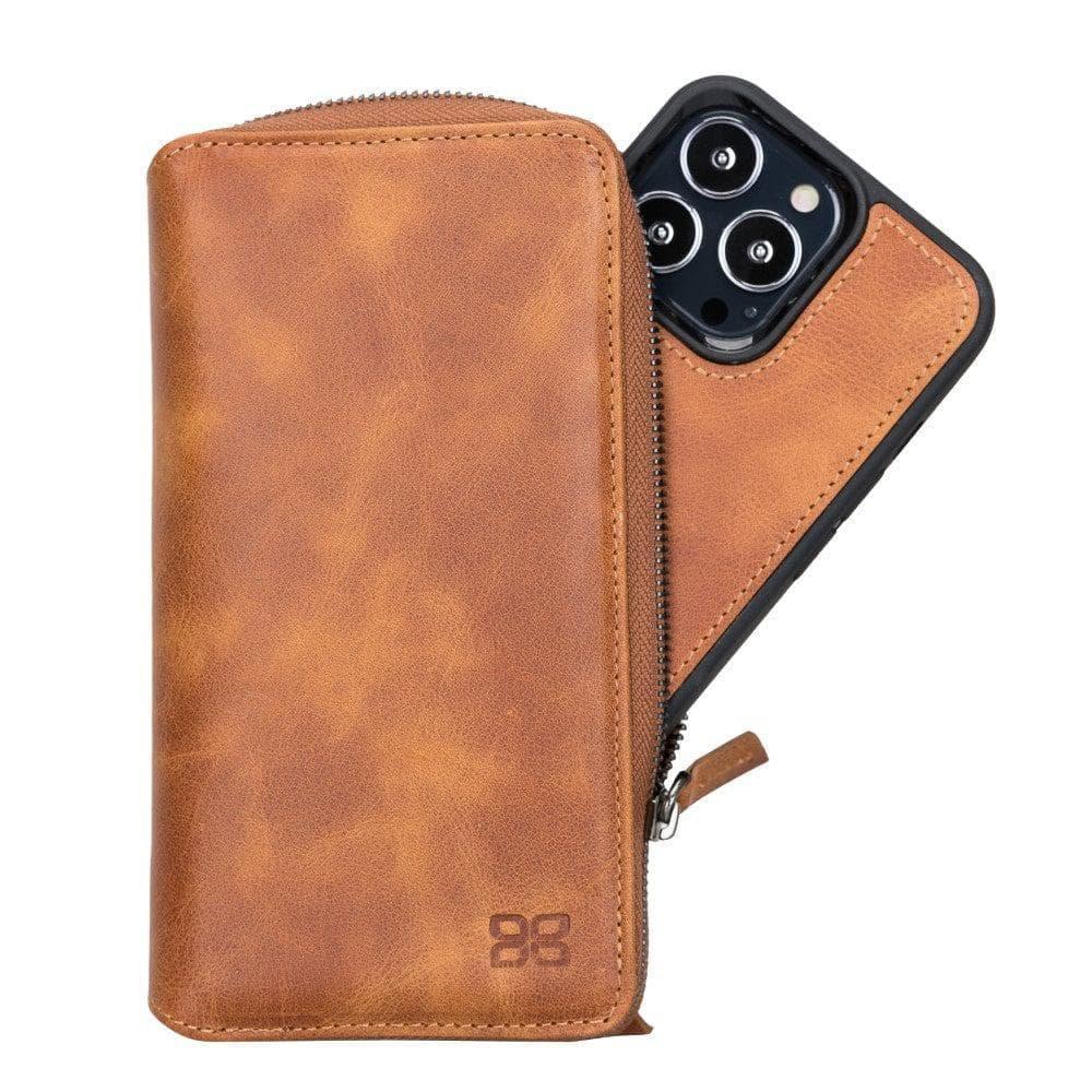 Detachable Leather Zipper Wallet Cases for Apple iPhone 13 Series - Trustymall