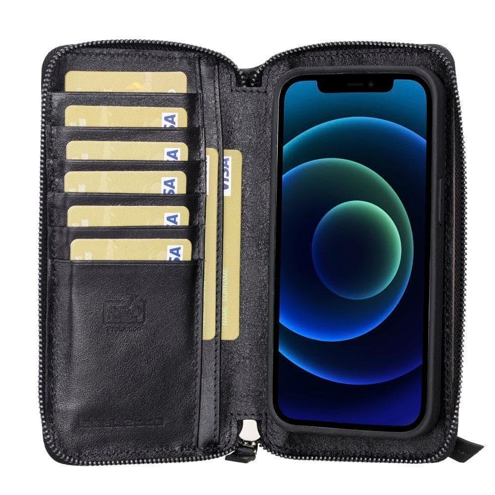 Detachable Leather Zipper Wallet Cases for Apple iPhone 13 Series - Trustymall