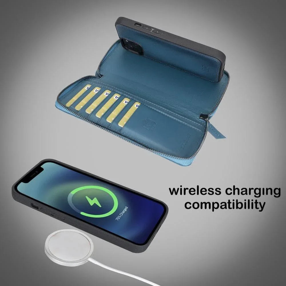Detachable Leather Zipper Wallet Cases for Apple iPhone 13 Series - Trustymall