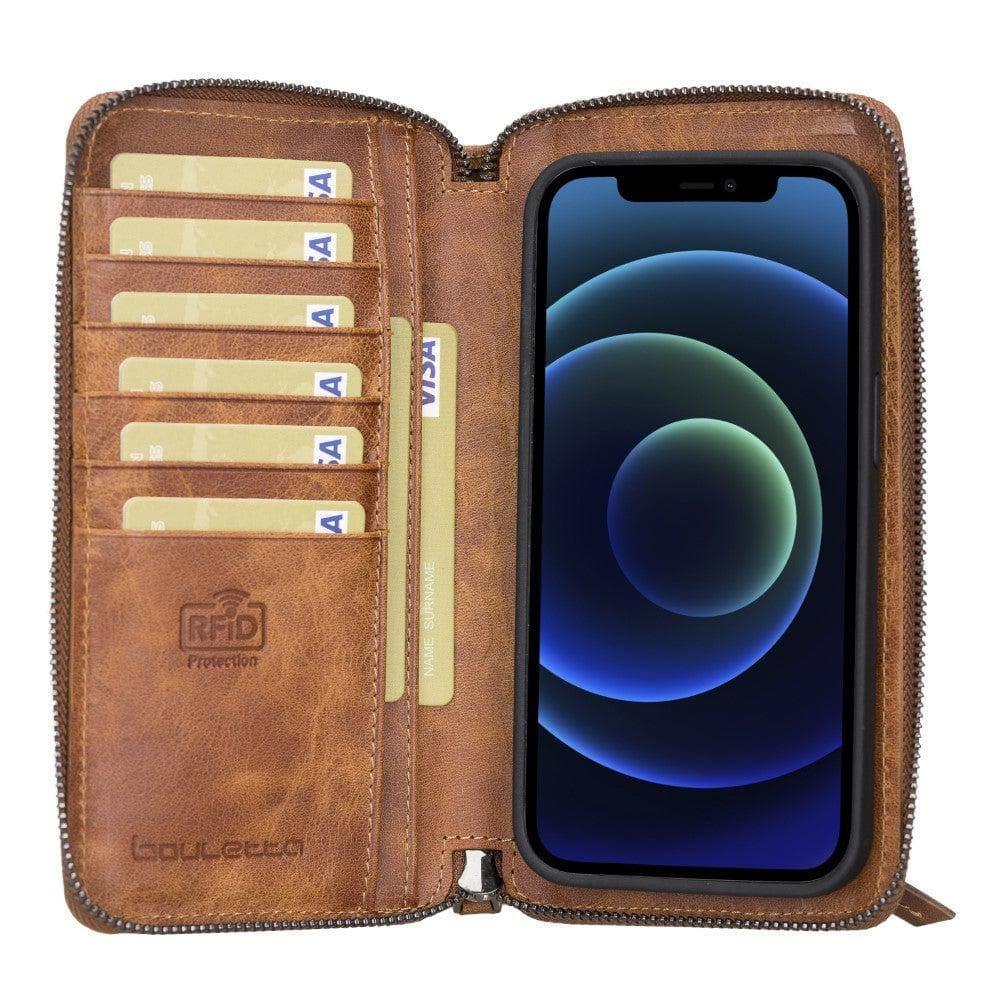 Detachable Leather Zipper Wallet Cases for Apple iPhone 13 Series - Trustymall