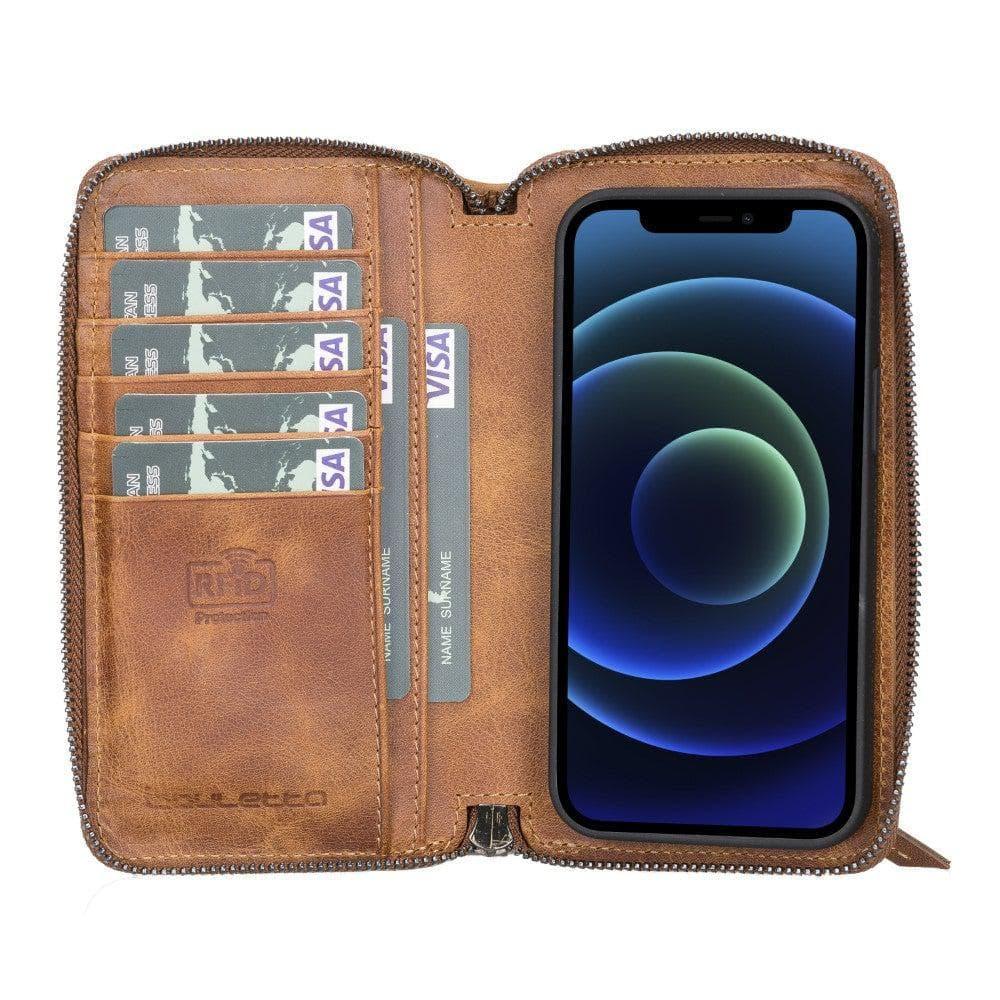 Detachable Leather Zipper Wallet Cases for Apple iPhone 13 Series - Trustymall