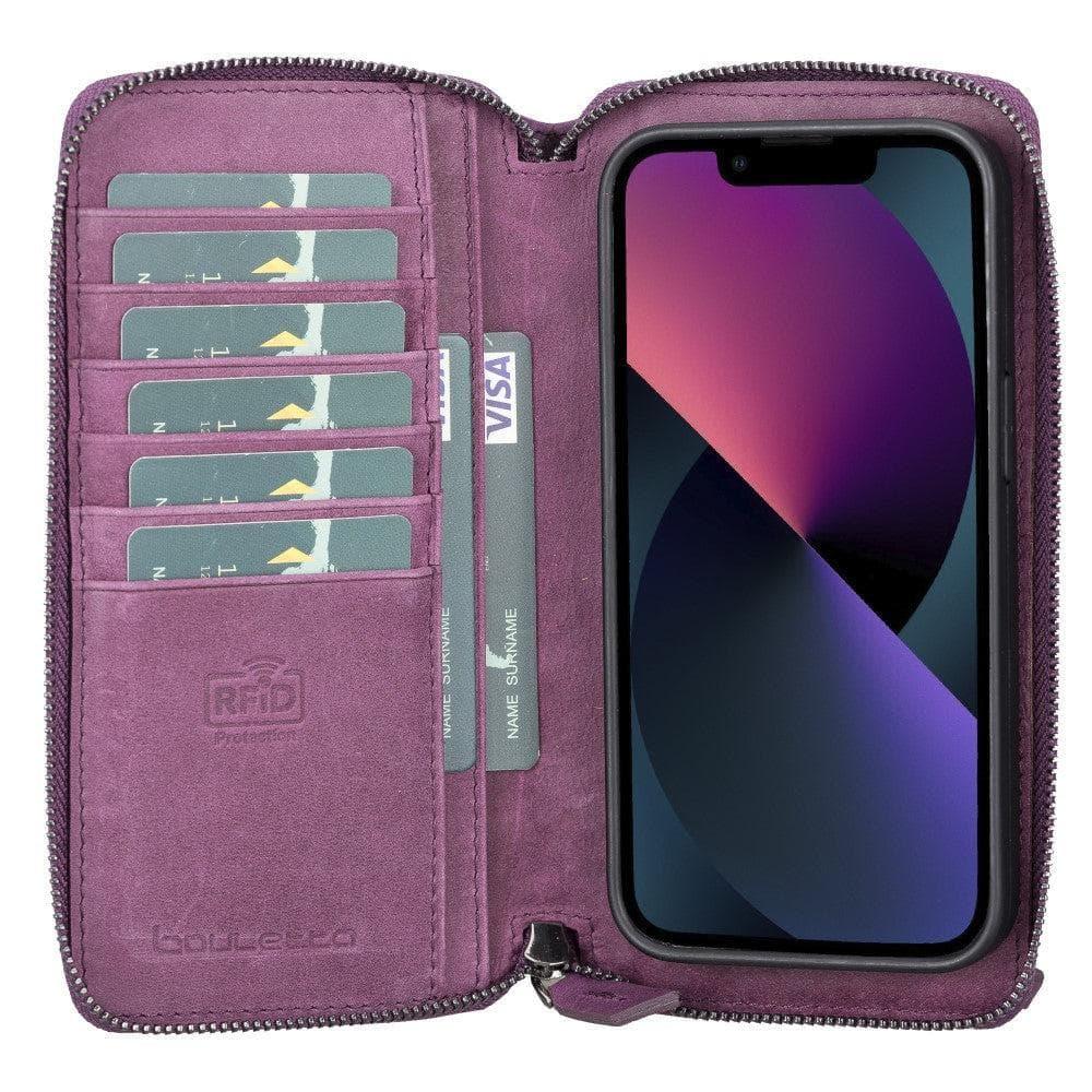 Detachable Leather Zipper Wallet Cases for Apple iPhone 13 Series - Trustymall