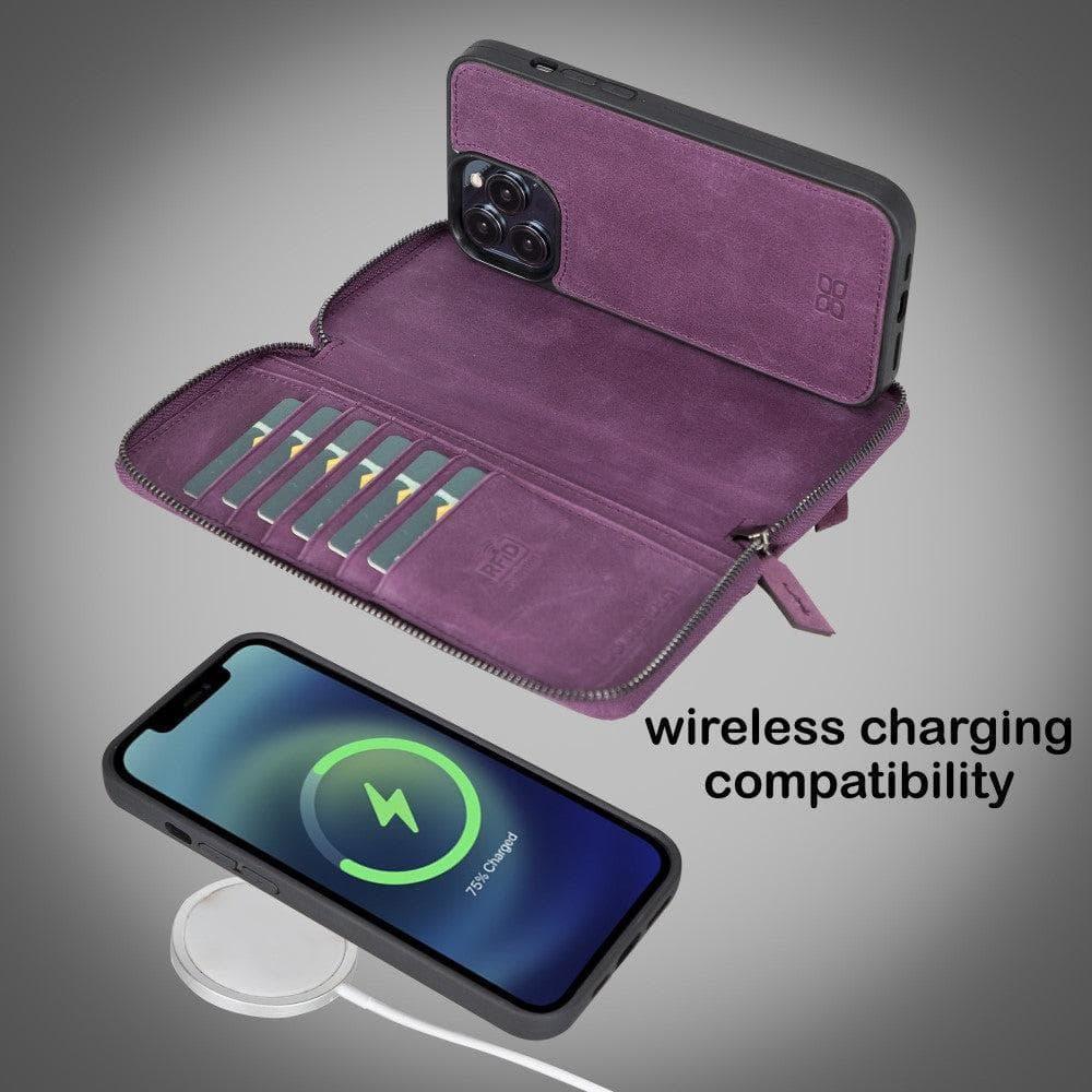 Detachable Leather Zipper Wallet Cases for Apple iPhone 13 Series - Trustymall