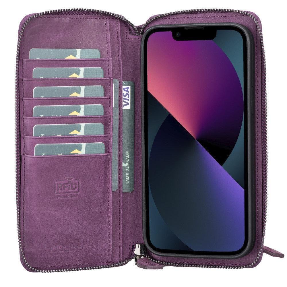 Detachable Leather Zipper Wallet Cases for Apple iPhone 13 Series - Trustymall