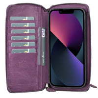 Detachable Leather Zipper Wallet Cases for Apple iPhone 13 Series - Trustymall