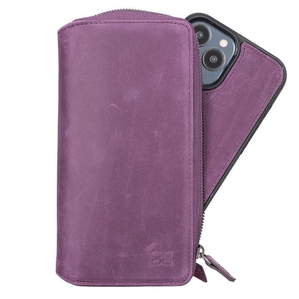 Detachable Leather Zipper Wallet Cases for Apple iPhone 13 Series - Trustymall