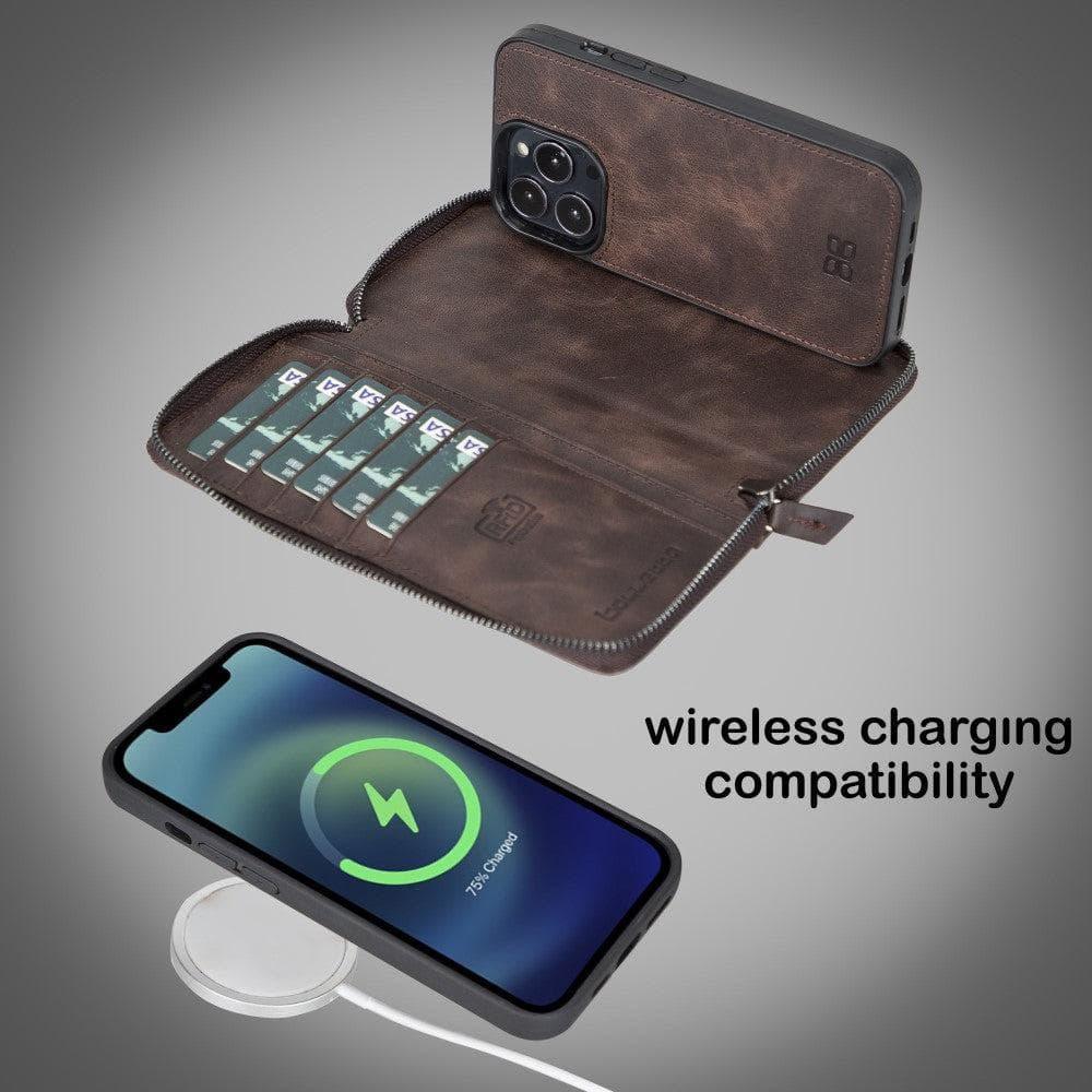 Detachable Leather Zipper Wallet Cases for Apple iPhone 13 Series - Trustymall