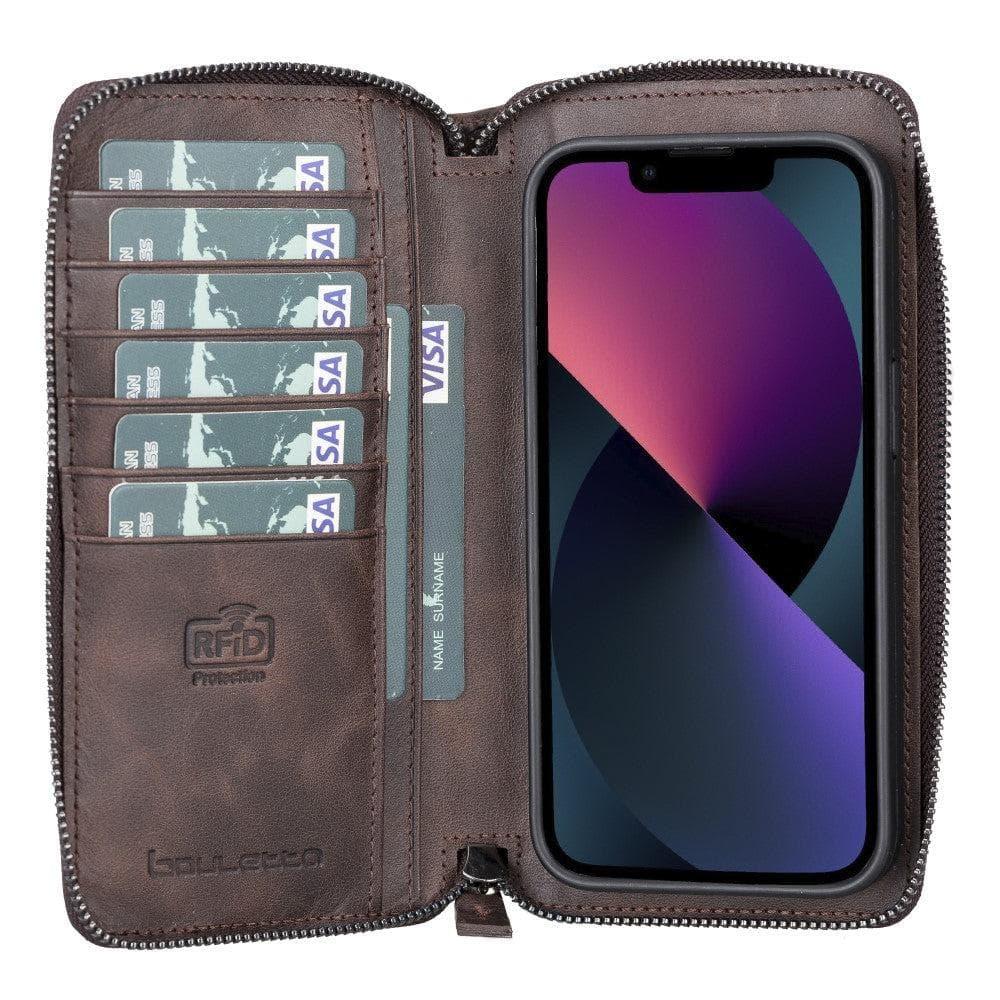 Detachable Leather Zipper Wallet Cases for Apple iPhone 13 Series - Trustymall