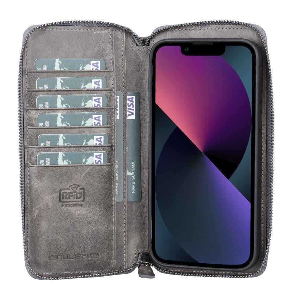 Detachable Leather Zipper Wallet Cases for Apple iPhone 13 Series - Trustymall