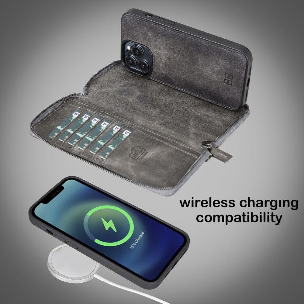 Detachable Leather Zipper Wallet Cases for Apple iPhone 13 Series - Trustymall