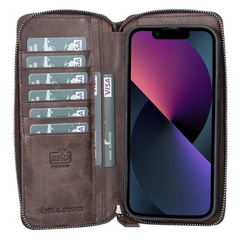 Detachable Leather Zipper Wallet Cases for Apple iPhone 13 Series - Trustymall